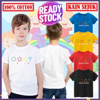 เสื้อยืด ผ้าฝ้าย 100% พิมพ์ลายเกม Baju Kanak Kanak Lelaki สําหรับเด็ก