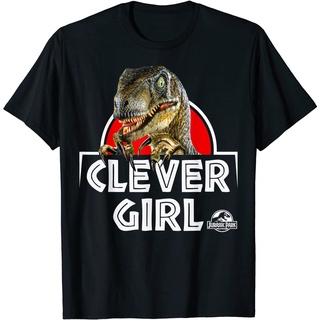 เสื้อยืด พิมพ์ลายกราฟิก Jurassic Park Velociraptor Real Clever สําหรับผู้ใหญ่