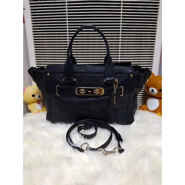 COACH 34408 swagger carryall in nubck pebble leather
