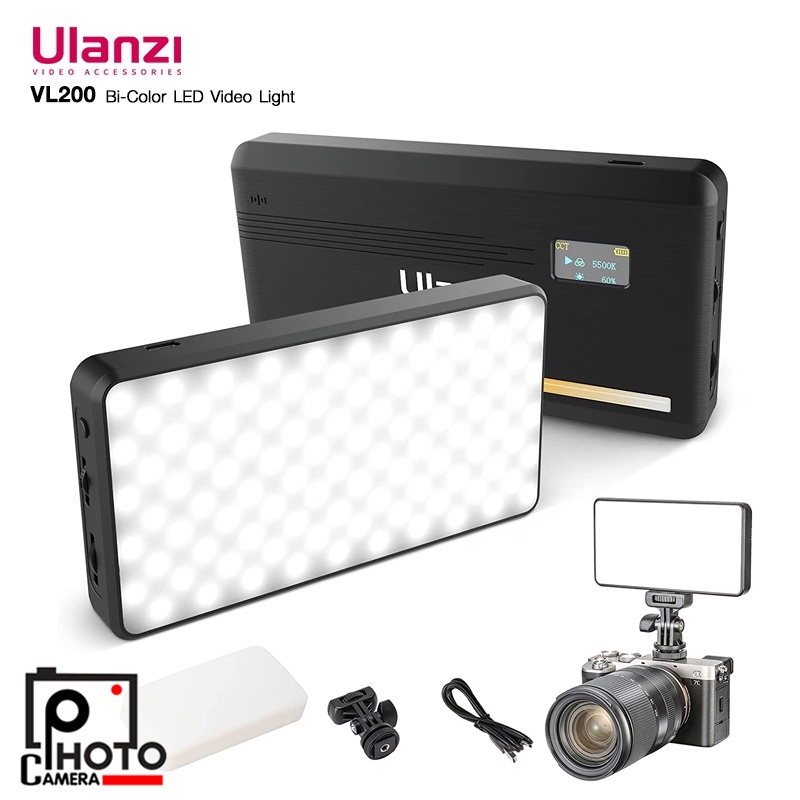 ULANZI VL200 Soft Bi-Color LED Video Light ไฟLED สำหรับถ่ายวีดีโอ ไลฟ์ ...