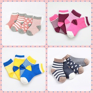 Baby Touch ถุงเท้าเด็ก ยาวบาง เซตทูโทน 4 คู่ (Socks - SST)