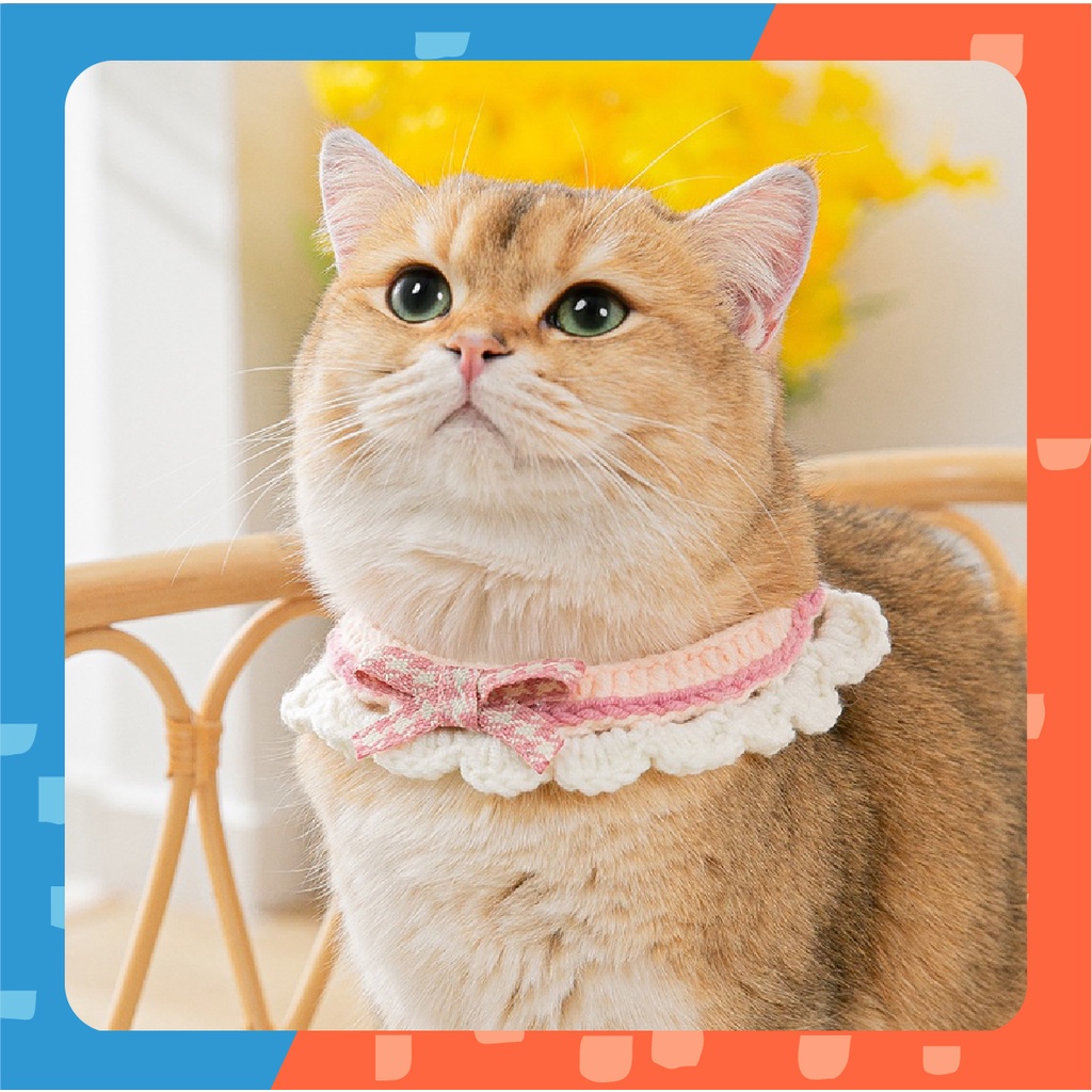 [ พร้อมส่ง] ปลอกคอแมว หมา สุนัข รุ่นโซเฟีย Sophia Checked Bow Collar ปลอกคอสัตว์เลี้ยง