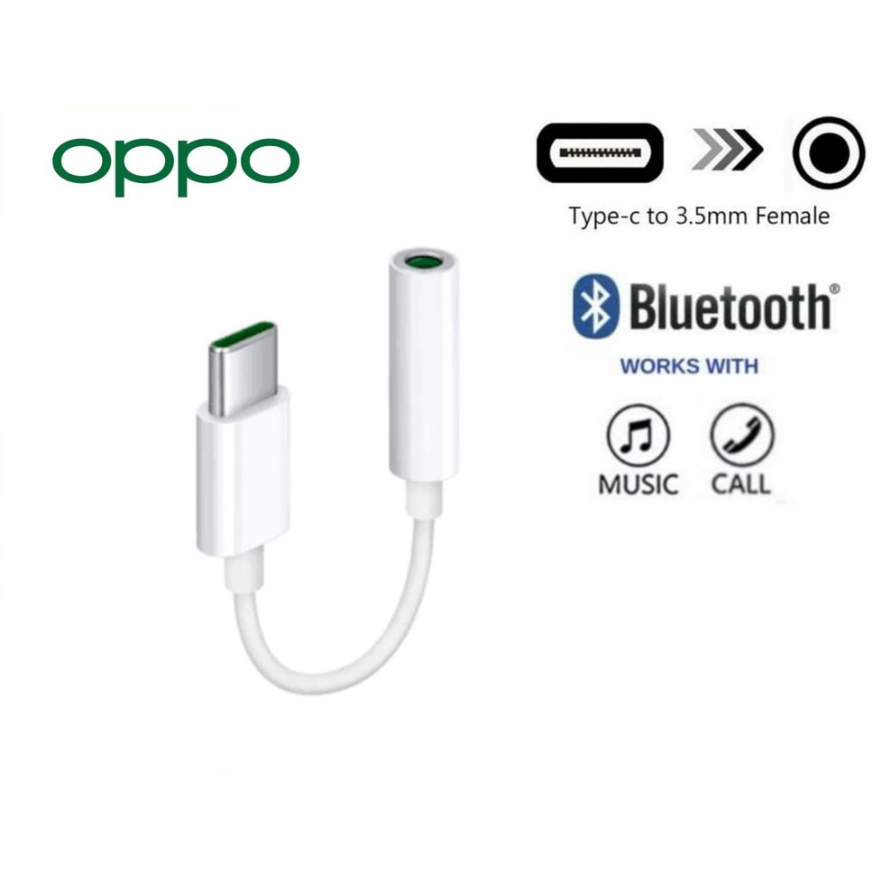 OPPO JACK TO 3.5MM HEADPHONE แจ๊คแปลงหูฟัง OPPO TYPE-C TO 3.5MM ของแท้ OPPO R17pro Findx Reno R17, F
