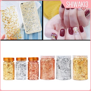 [Shiwaki3] เกล็ดใบไม้สีทองขนาดใหญ่สําหรับตกแต่งเล็บ 3กรัมสีทอง