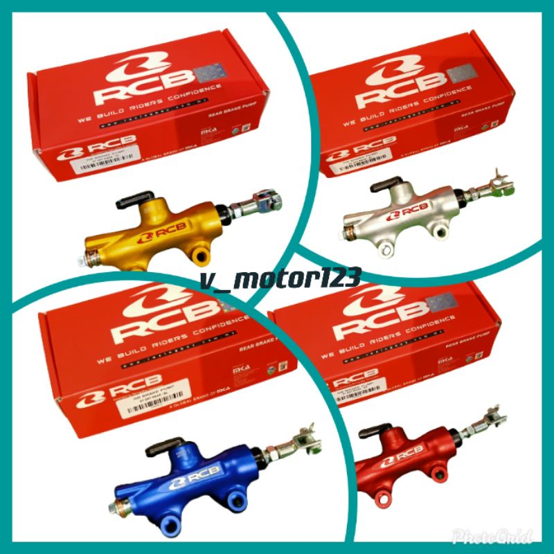 RCB S1 GRT ปั้มหลักเบรคหลัง 14mm Y16/ Y15/ RS150/ Y125Z universal & E-12 ( ถ่าน)