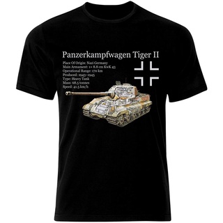 [S-5XL] Pzkpfw Tiger 2 Tank Panzer Armure Wehrmacht เสื้อยืดแขนสั้น คอกลม ผ้าฝ้าย แฟชั่นฤดูร้อน สําหรับผู้ชาย 2022