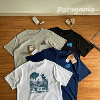 เสื้อยืดแขนสั้น พิมพ์ลาย Patagonia seas of change สไตล์คลาสสิก สําหรับผู้ชาย และผู้หญิง