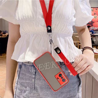 เคสโทรศัพท์ แบบใส พร้อมสายคล้อง สำหรับ Xiaomi 11 Lite 5G NE Ultra 11T 10T Pro POCO X3 GT NFC M3 Pro F3 Redmi 10 Mi Mi11TPro Mi11T 11TPro 11Lite Phone Case