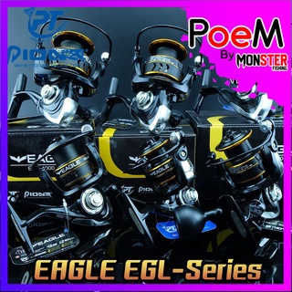 รอกสปินนิ่งอีเกิล PIONEER EAGLE EGL-1000/2000/3000/4000/5000/6000 (สีดำทอง)