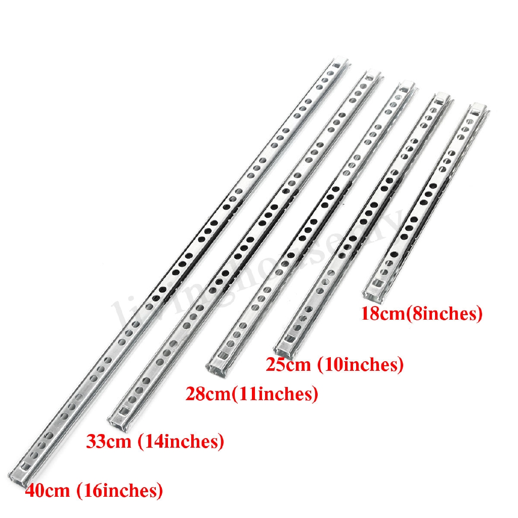 Steel Slides Drawer Runners Ball Bearing Rail Telescopic Mount