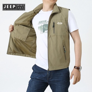 JEEP SPIRIT 1941 ESTD เสื้อแจ็กเก็ตคาร์โก้ หลายกระเป๋า ขนาดใหญ่ แห้งเร็ว สําหรับผู้ชาย