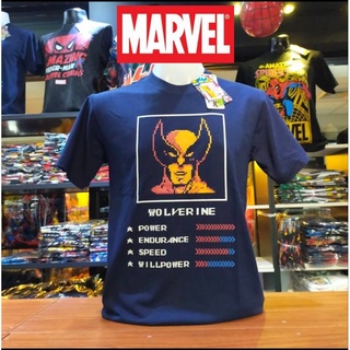 เสื้อยืดMarvel_ลิขสิทธิ์แท้ลายWolverineสีกรม(mvx-058)