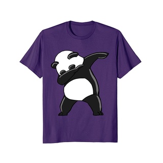 เสื้อยืดผ้าฝ้ายพิมพ์ลายขายดีเสื้อยืด พิมพ์ลายหมีแพนด้า Dab Dance Animal Lover Pun สีม่วง แฟชั่นสําหรับผู้หญิง