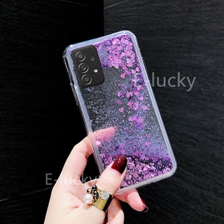 เคสโทรศัพท์ Samsung Galaxy A52S 5G Handphone Case Quicksand Flow Glitter Water Moving Transparent Silicone Cover Case เคสSamsungA52S