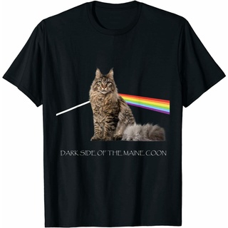 เสื้อยืดผ้าฝ้าย เสื้อยืด พิมพ์ลายกราฟฟิค Dark S.De Of The Maine Coon Cat Lover