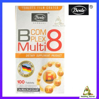 BODE B COMPLEX Multi 8 (100 เม็ด) วิตามินบีรวม+ไบโอติน+โฟลิค บำรุงสมอง ลดอาการอ่อนเพลีย ลดอาการเหน็บชา