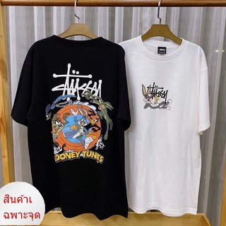 2022 เสื้อยืดพิมพ์ลายใหม่เสื้อยืดแขนสั้น Stussy ลูนี่ตูน