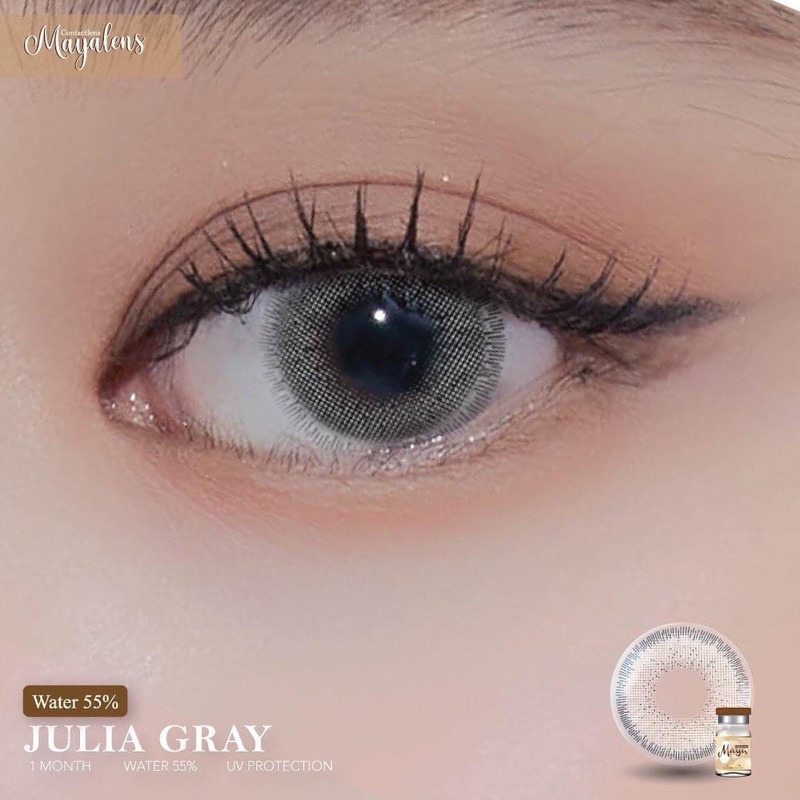 JULLA /JAMIILE GRAY รุ่นเทาฟุ้งนัว สวยแต่งหน้าขึ้น silicone hydrogel mayalens weter606