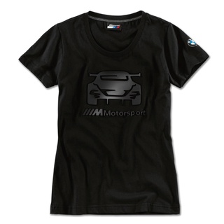 BMW M MOTORSPORT เสื้อยืดสตรีสีดำ ไซต์ XS,S,L