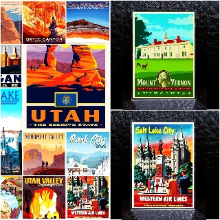 แม่เหล็กติดตู้เย็น ยูทาห์ อเมริกา อะครีลิค 2×3 นิ้ว ของฝาก ของที่ระลึก Souvenir Acrylic Fridge Magnet USA Utah 2x3"