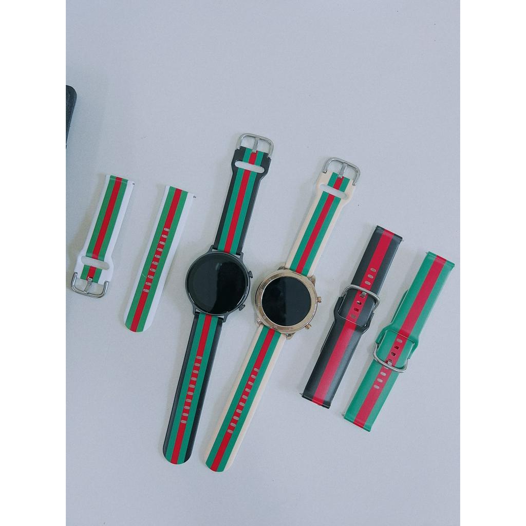 พร้อมส่ง สายนาฬิกา แบบเข็มขัด ทำลายแถบสี GC ใช้ได้กับ Maimo Watch Hauwei Watch Samsung Smart Watch DT96 MWOne MK30 DT89