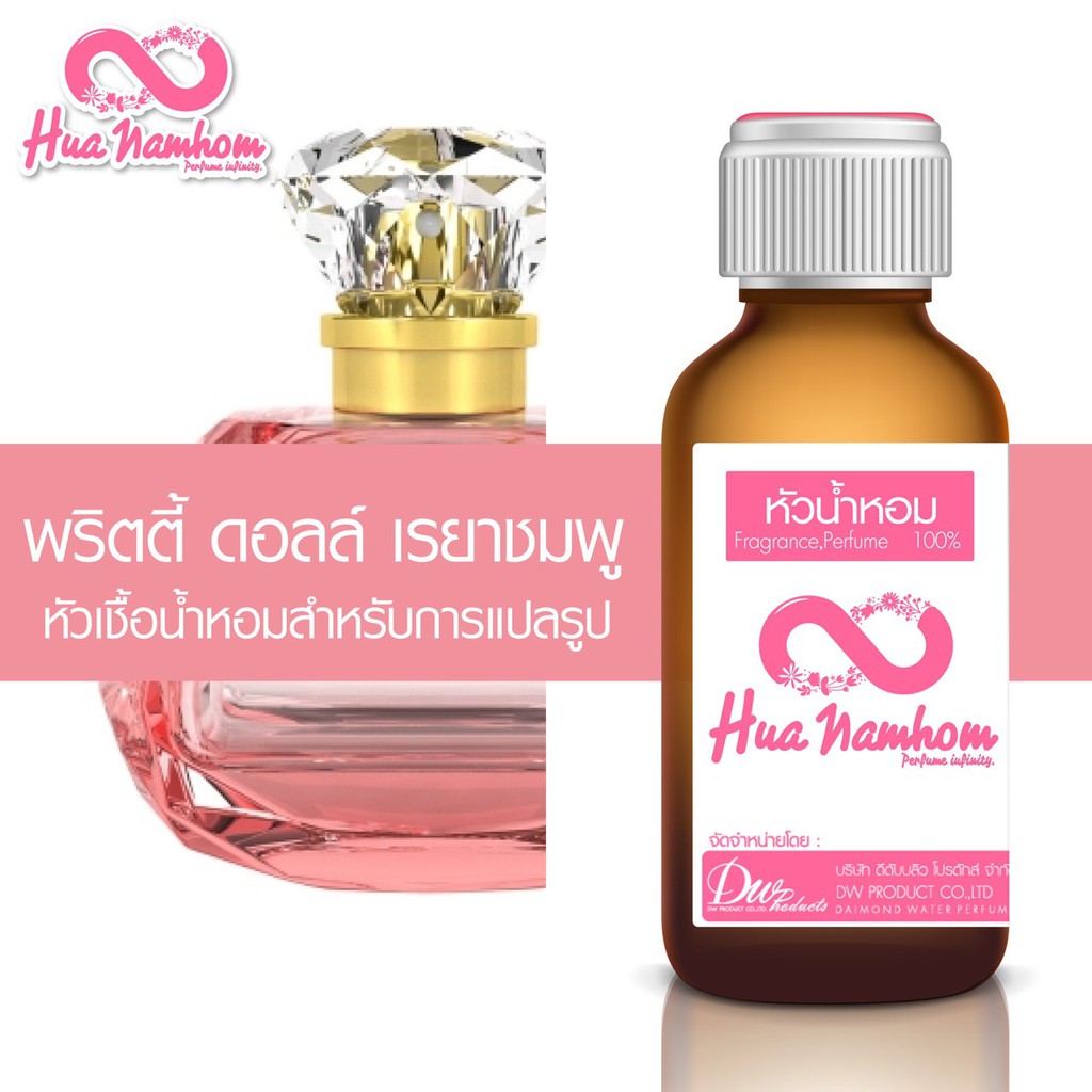 น้ำหอมกลิ่นโคลน พริตตี้ ดอลล์ เรยาชมพู หัวน้ำหอมแท้100% สำหรับการแปลรูป