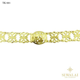 Siwalai เครื่องประดับชุดไทย เข็มขัด ชุบทองเหลือง ลายโบราณ รุ่น TK-001 (ศิวาลัย)