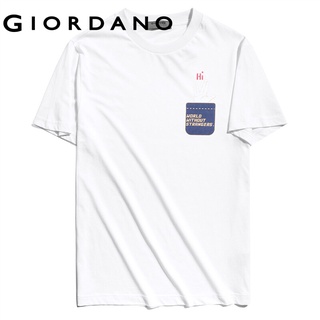 Giordano Men Women T-Shirts Couple T Shirt Gesture Series Tshirt Summer Tops Cotton Cozy Short Sleeve Hi Free Shipping 9