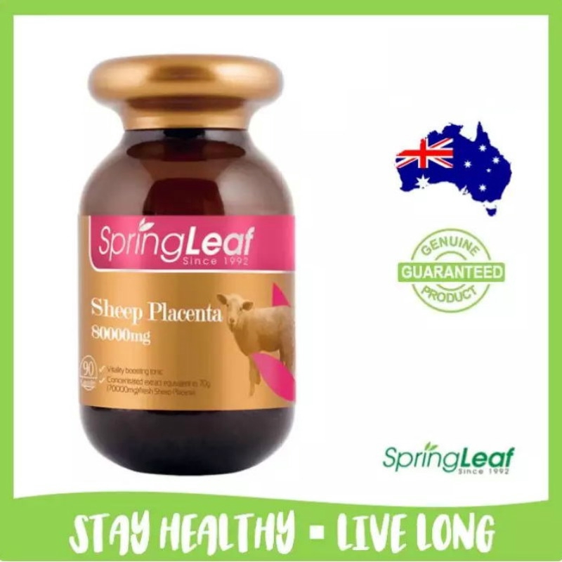 SPRINGLEAF Sheep Placenta Soft Capsule 80000mg 90 Caps Anti-Aging ...