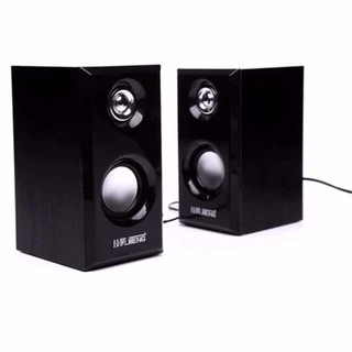 HiFi 3D Bass Speaker ลำโพงคอมพิวเตอร์ ลำโพงไม้ พร้อมเครื่องปรับระดับเสียง ลำโพงคอมUSB ลำโพงต่อTV โทรทัศน์ คอมพิวเตอร์ PC