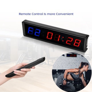 Interval Timer 1.5in LED Digital Display Count Down/Up Clock with Remote for Home Gym Office