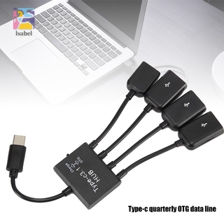 อะแดปเตอร์แปลงสายเคเบิ้ล 4 In 1 Multi Type C To Usb 2 . 0 Otg สําหรับเมาส์คีย์บอร์ด