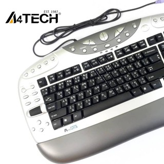 คีบอร์ด​ Keyboard.A4tech​ Wired​ Multimedia Ps/2 #KBS-26  ข้อมูลจำเพาะ คีย์บอร์ด: KBS-26 Keycaps