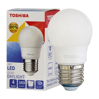 TOSHIBA หลอดไฟ LED 4W แสงขาว / แสงส้ม (DL / WW) E27