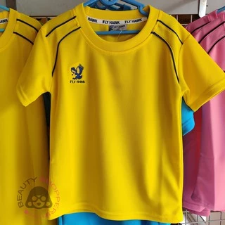 เสื้อกีฬา เด็ก ผู้ใหญ่ คอกลม FlyHawk หญิงชาย เสื้อวอร์มพละ sport wear for kids & adult