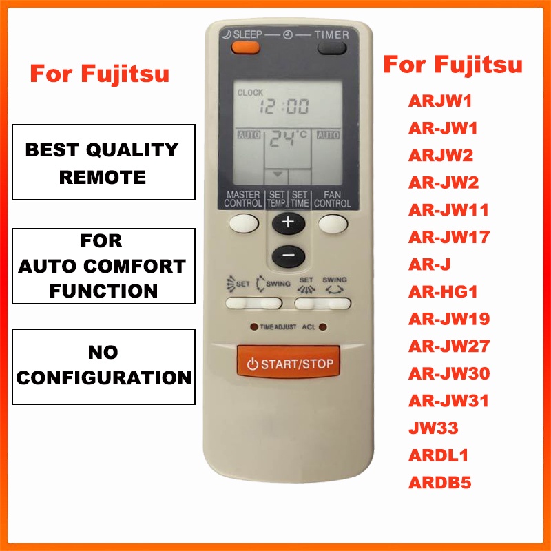 รีโมทคอนโทรลใหม่สําหรับเครื่องปรับอากาศ Fujitsu AR-JW2 AR-DB2 AR-DB7 AR-HG1 AR-J AR-JW17 AR-JW27 AR-