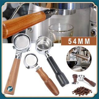 【KC】ก้านชงกาแฟ ด้ามชงกาแฟ หัวชงกาแฟ Bottomless Portafilter stainless 304 ขนาด 54mm (3หู) ก้านชงไร้ก้น