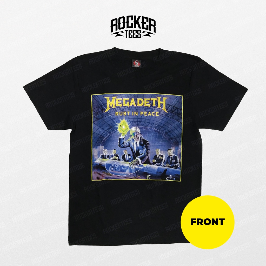 [0573] Megadeth - Rust In Peace - เสื้อยืดสีดํา Baju Band Legen Rock