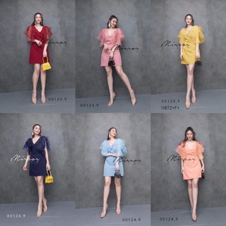 JK11872 Dress เดรสสีพื้นผ้าซาร่า แขนผาแก้วระบาย 2 ชั้น มีซิหลัง ดีเทลสวย ใส่ได้หลายโอกาส ใส่สบายสุดๆ เป็นรุ่นที่ควรมีเลย