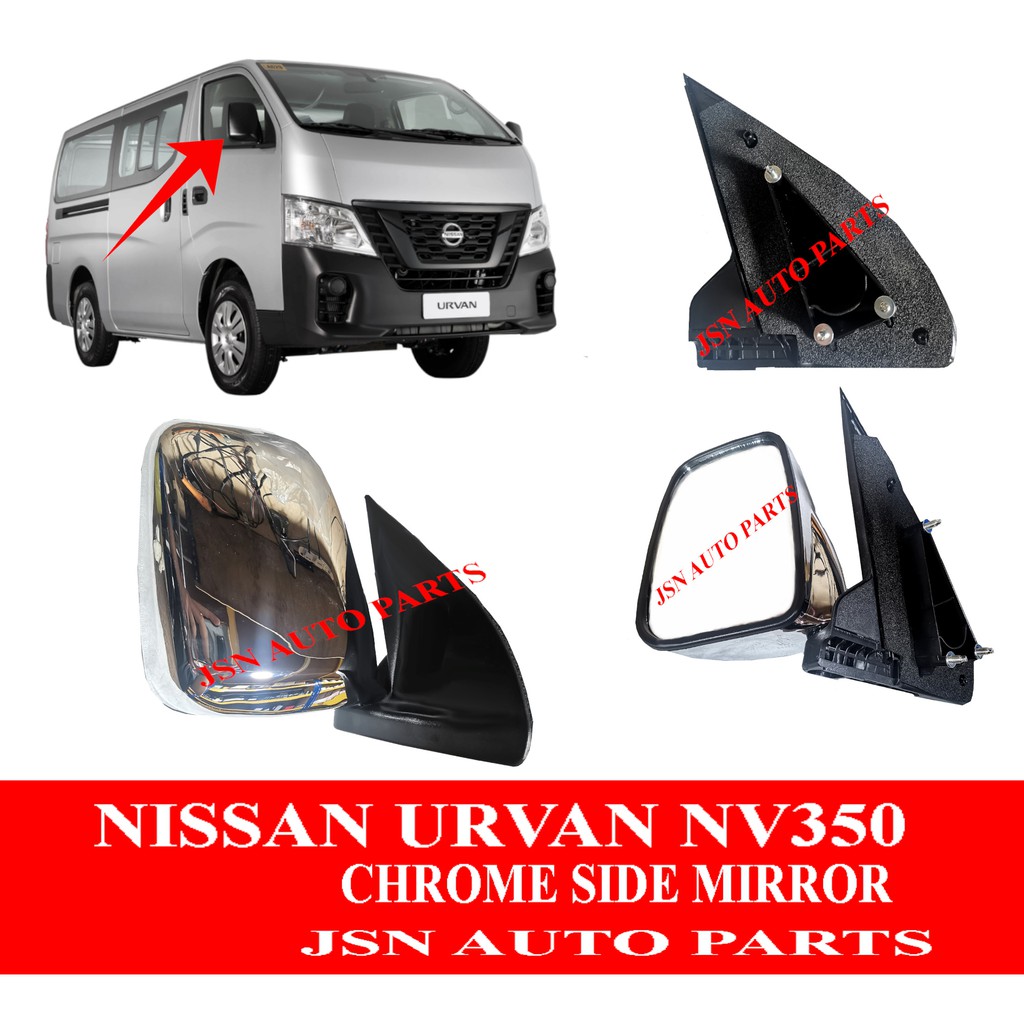J01s01 NISSAN URVAN NV350 กระจกมองข้าง โครเมี่ยม