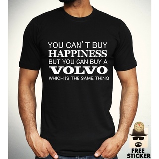 เสื้อยืด[COD]เสื้อยืดลําลอง แขนสั้น พิมพ์ลาย You Cant Buy Happiness But A Volvo สําหรับผู้ชาย ไซซ์ S-4XLS-5XL