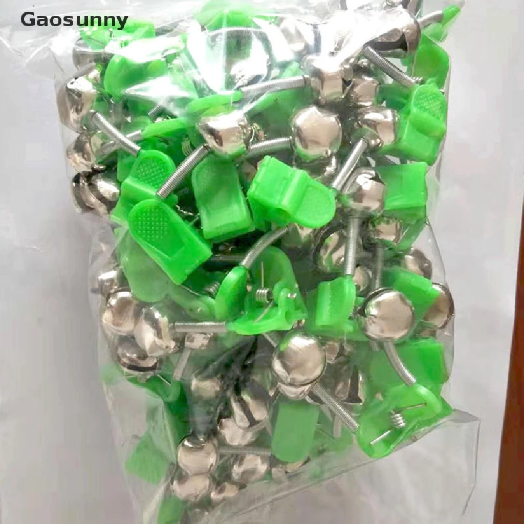 Gaosunny 10 ชิ้นตกปลากัดนาฬิกาปลุกเบ็ดตกปลา Stalk Bells Clamp Tip เบ็ดตกปลา TH