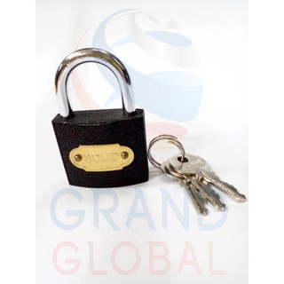 SOLID Key padlock กุญแจสปริงดำ 38 มม. คอสั้น กุญแจดำ กุญแจเหล็กดำ กุญแจคล้อง กุญแจบ้าน กุญแจ ล็อค แม่กุญแจดำ