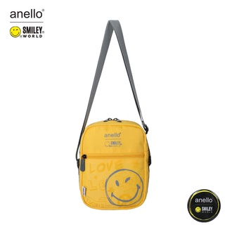 พร้อมส่ง กระเป๋าสะพายข้างแฟชั่น anello x SMILEY ปรับสายได้ ลายน่ารัก ผ้ากันน้ำ ช่องใหญ่ใส่ของได้เยอะ แบบใหม่