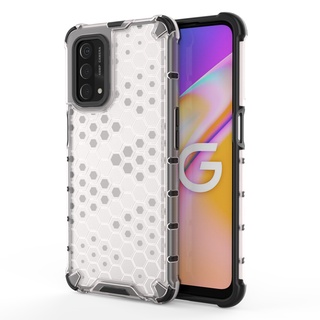 เคสโทรศัพท์มือถือ แบบโปร่งแสง ลายรังผึ้ง สําหรับ OPPO A74 5G