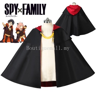 เสื้อคลุมคอสเพลย์ การ์ตูน Spy X Family Anya Forger Damian Desmond สีดํา สําหรับผู้ชาย