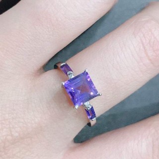 แหวนพลอย อเมทิสต์ (AFFRICAN AMETHYST) สีม่วงเข้ม รุ่น GR3372-AFAM