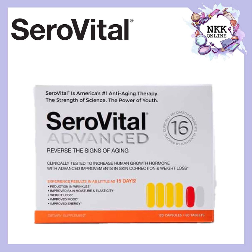 [พร้อมส่ง‼️ของแท้100%] SeroVital ADVANCED Reverse The Sign of Aging 120 Capsules
