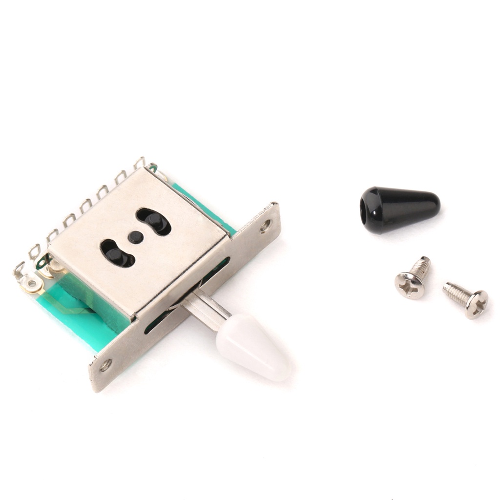 Musiclily Metric สวิตช์เลือกปิ๊กอัพกีต้าร์ 5 ทางสําหรับ Stratocaster และ Telecaster เคล็ดลับสีดําและสีขาว