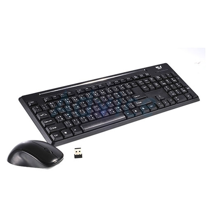 Keyboard & Mouse คีย์บอร์ด+เมาส์ Wireless (RF-K5+M35) Black